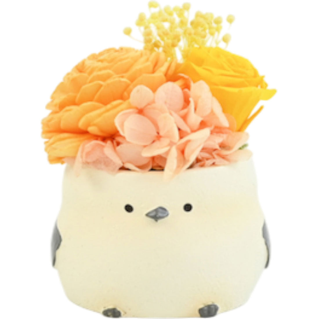 バックヤードファミリー BACKYARD FAMILY プリザーブドフラワー シマエナガ (イエロー) イエロー