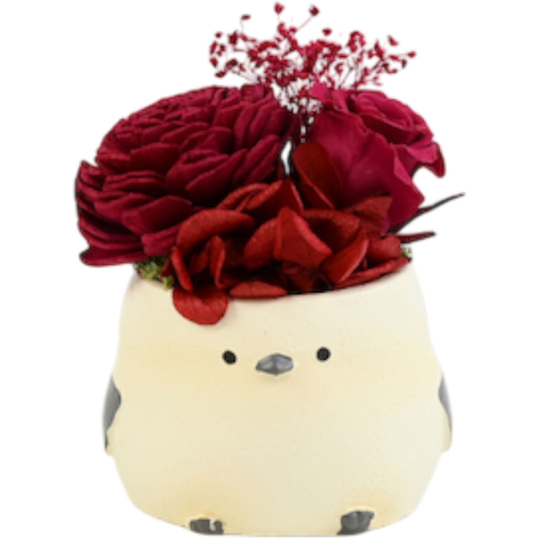 バックヤードファミリー BACKYARD FAMILY プリザーブドフラワー シマエナガ (レッド) レッド