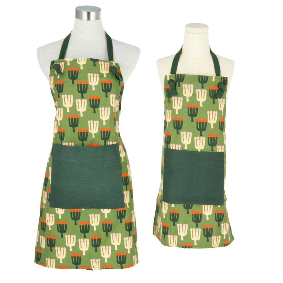 バックヤードファミリー BACKYARD FAMILY 親子エプロン a20110201 (グリーン) グリーン