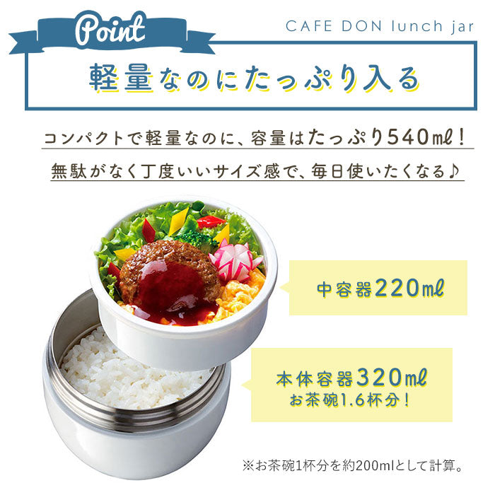 バックヤードファミリー BACKYARD FAMILY 抗菌 超軽量保温丼ランチジャー 540ml LDNC6AG【返品不可商品】