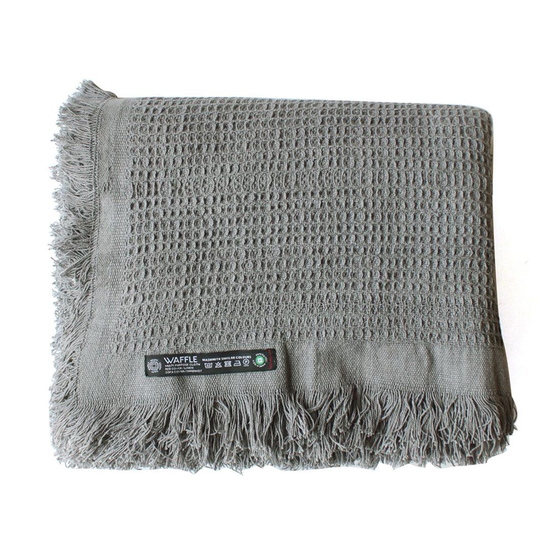 バックヤードファミリー BACKYARD FAMILY ワッフルスロー マルチクロス,49056.グレー