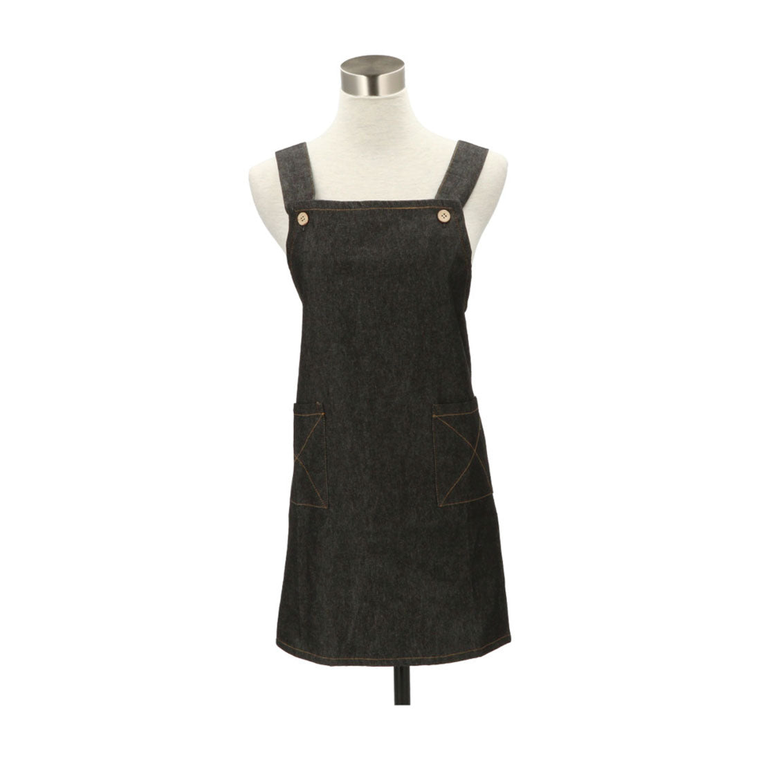 バックヤードファミリー BACKYARD FAMILY ジュニア デニムキッチンエプロン 34556-65000,ブラック