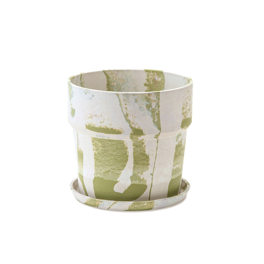 バックヤードファミリー BACKYARD FAMILY アーバンプランツポット マーブル ソリッド 6号サイズ,80996.ミルク/ピスタチオ