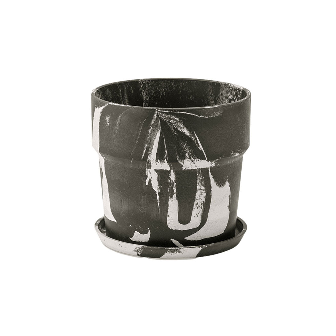 バックヤードファミリー BACKYARD FAMILY アーバンプランツポット マーブル ソリッド 6号サイズ,80989.チャコール/ミルク