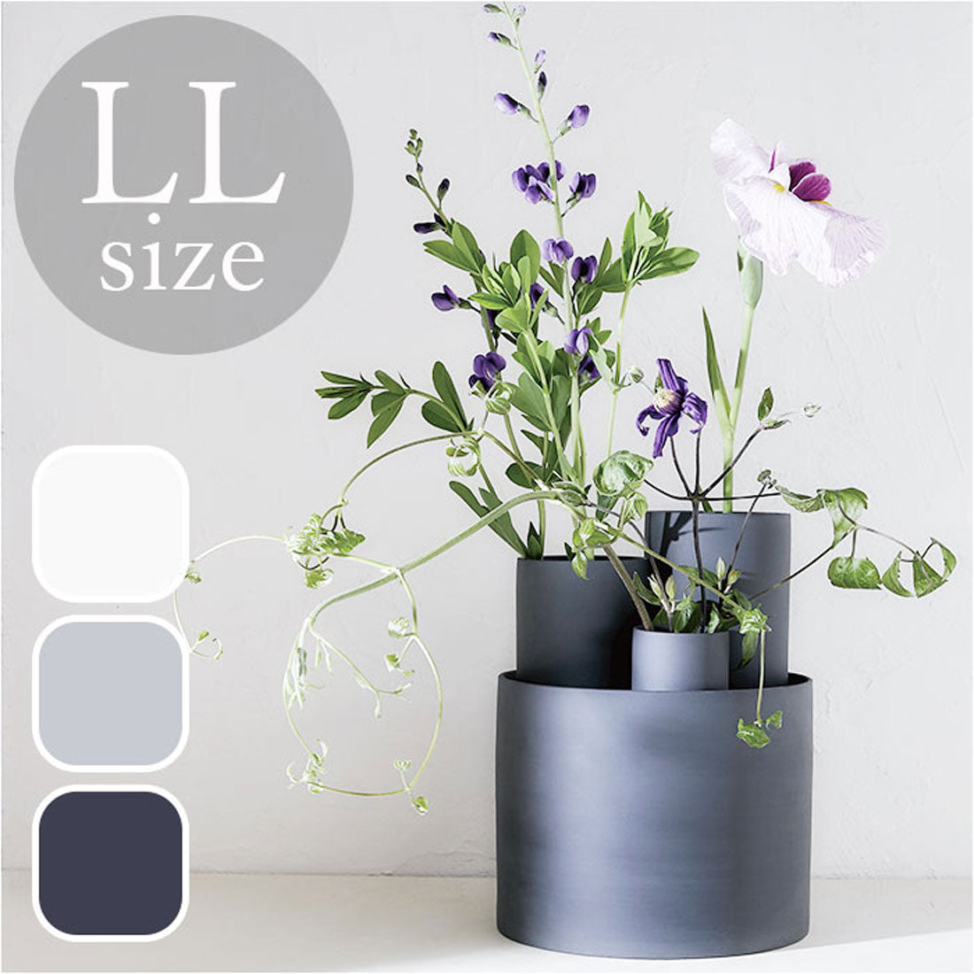 バックヤードファミリー BACKYARD FAMILY AYA フラワーベース LONG LL (GRAY) GRAY