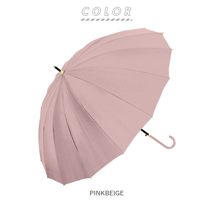 バックヤードファミリー BACKYARD FAMILY Natural basic レディース 傘 55cm 16本骨 無地