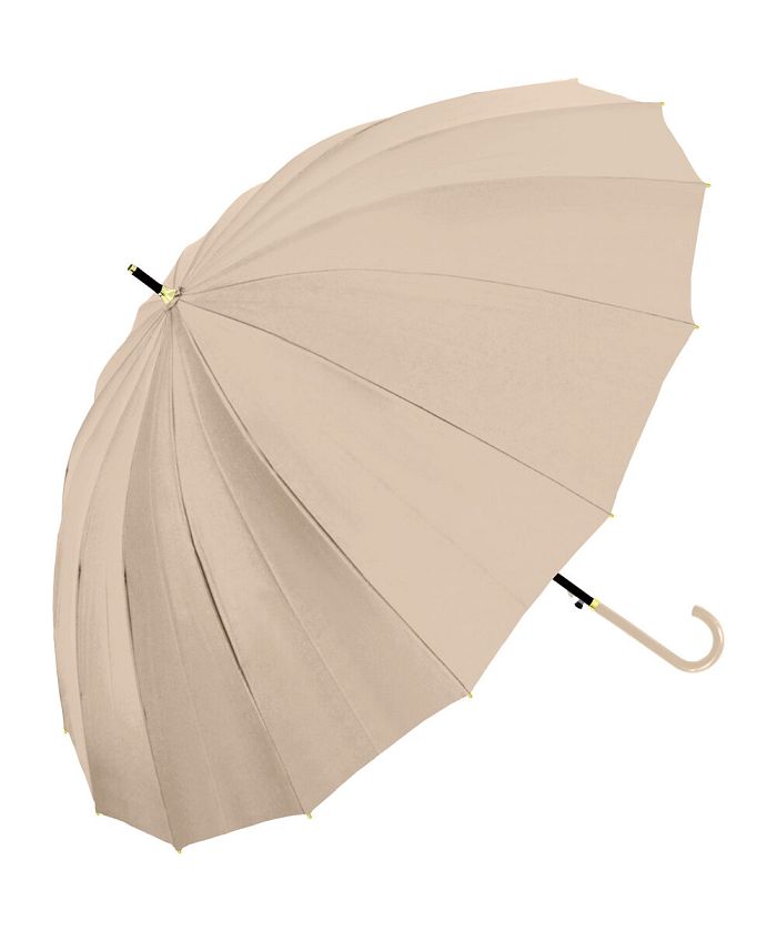 バックヤードファミリー BACKYARD FAMILY Natural basic レディース 傘 55cm 16本骨 無地,BEIGE