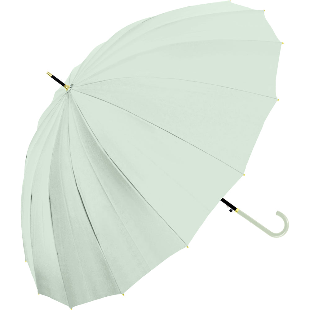 バックヤードファミリー BACKYARD FAMILY Natural basic レディース 傘 55cm 16本骨 無地,モスグリーン