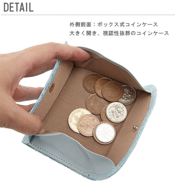 ノーブランド No Brand アルカン 1411674 クレア レザーパールフラワー 二つ折り札入れ