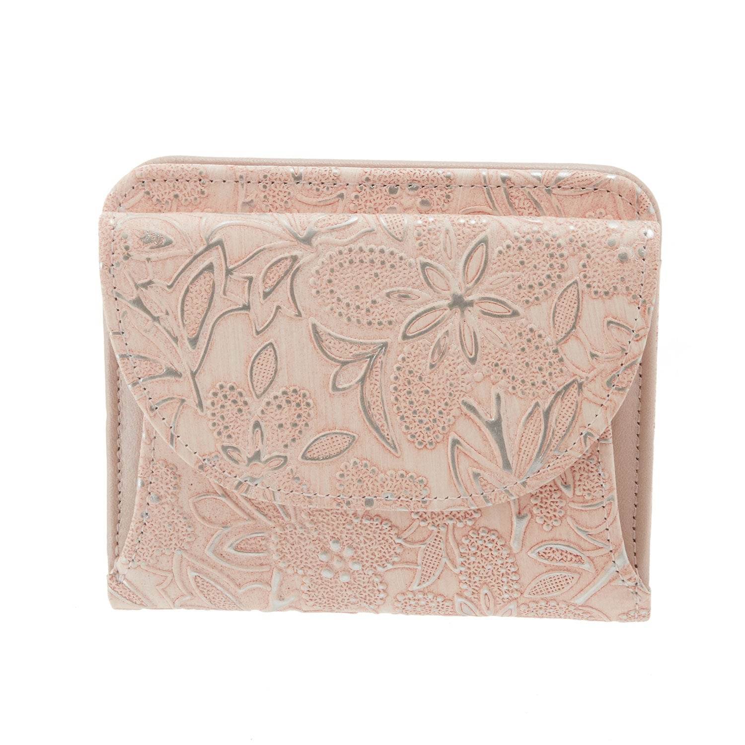 無品牌無品牌Alkan 1411674 Claire Leather Pearl Flower Bi -fold