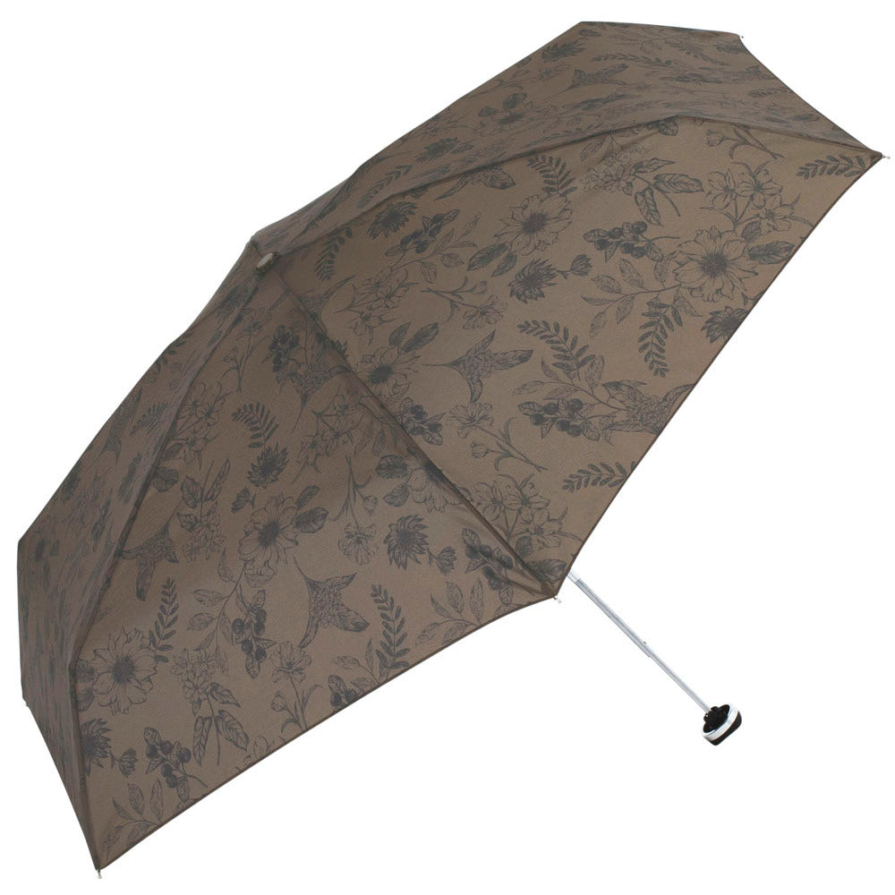 バックヤードファミリー BACKYARD FAMILY because トートバッグ 折りたたみ傘 (プリントフラワーブラウン) プリントフラワーブラウン