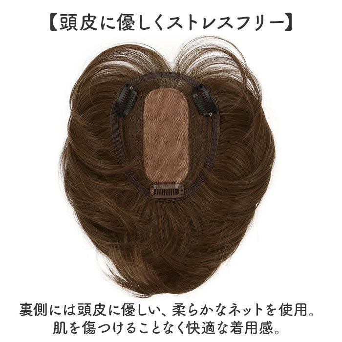 バックヤードファミリー BACKYARD FAMILY プレミアム白髪かくしウィッグ ナチュラルショートSTー009 (G4A/グラデーションブラウン) G4A/グラデーションブラウン