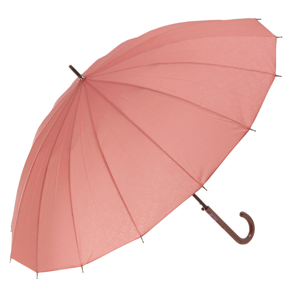 ノーブランド No Brand アテイン ATTAIN 16本骨 和柄 ジャンプ 長傘 55cm (2933.桜薄紅) 2933.桜薄紅