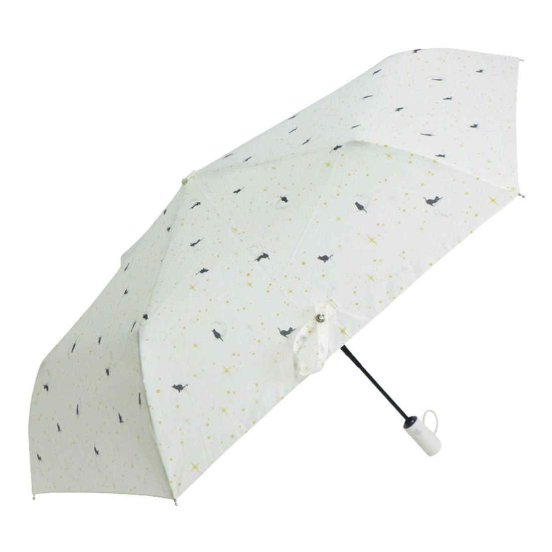 バックヤードファミリー BACKYARD FAMILY aquas hack アクアスハック 自動開閉折りたたみ傘 54cm (星空猫オフホワイト) 星空猫オフホワイト