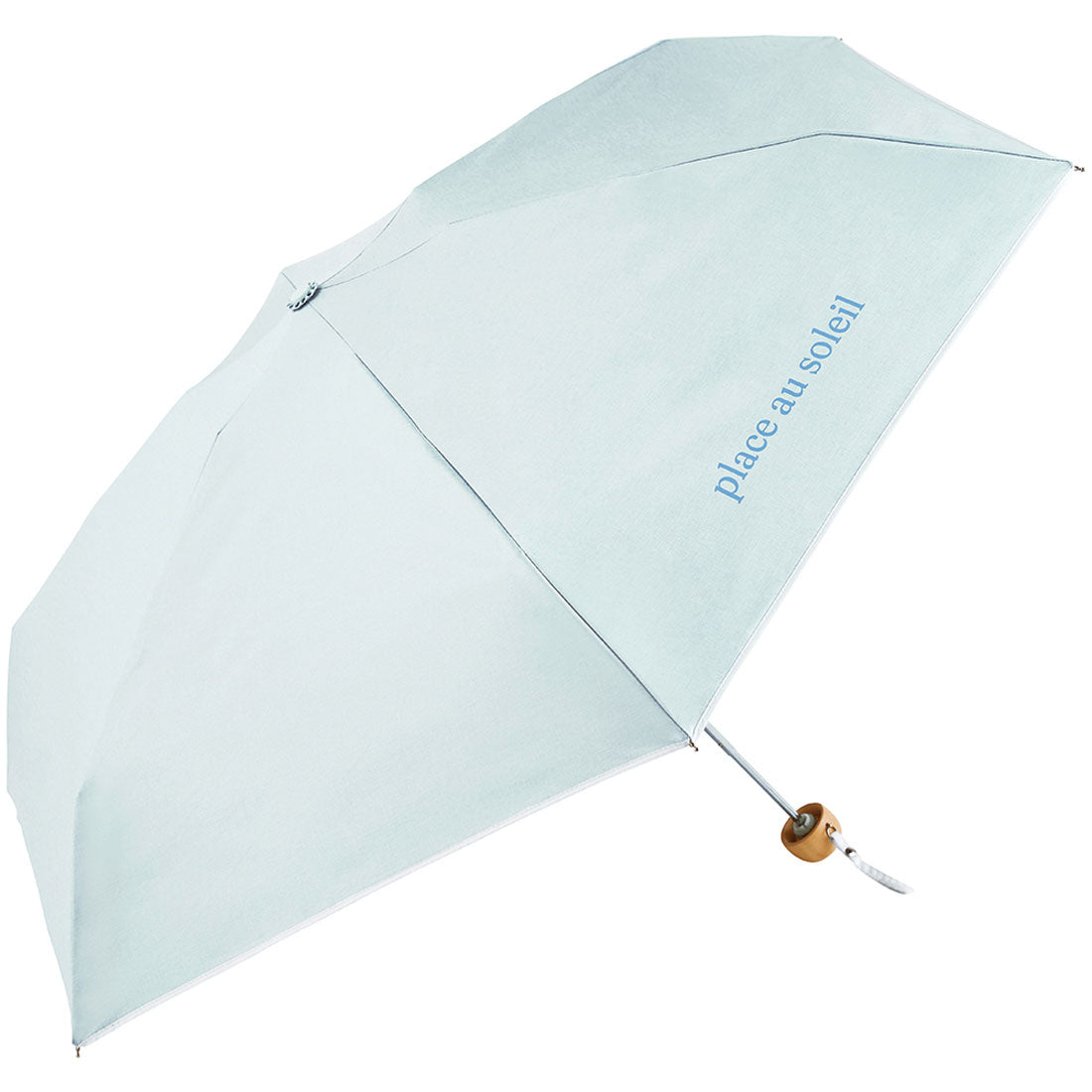 バックヤードファミリー BACKYARD FAMILY because ビコーズ ポーチ付き 晴雨兼用 折りたたみ傘 (サックス) サックス