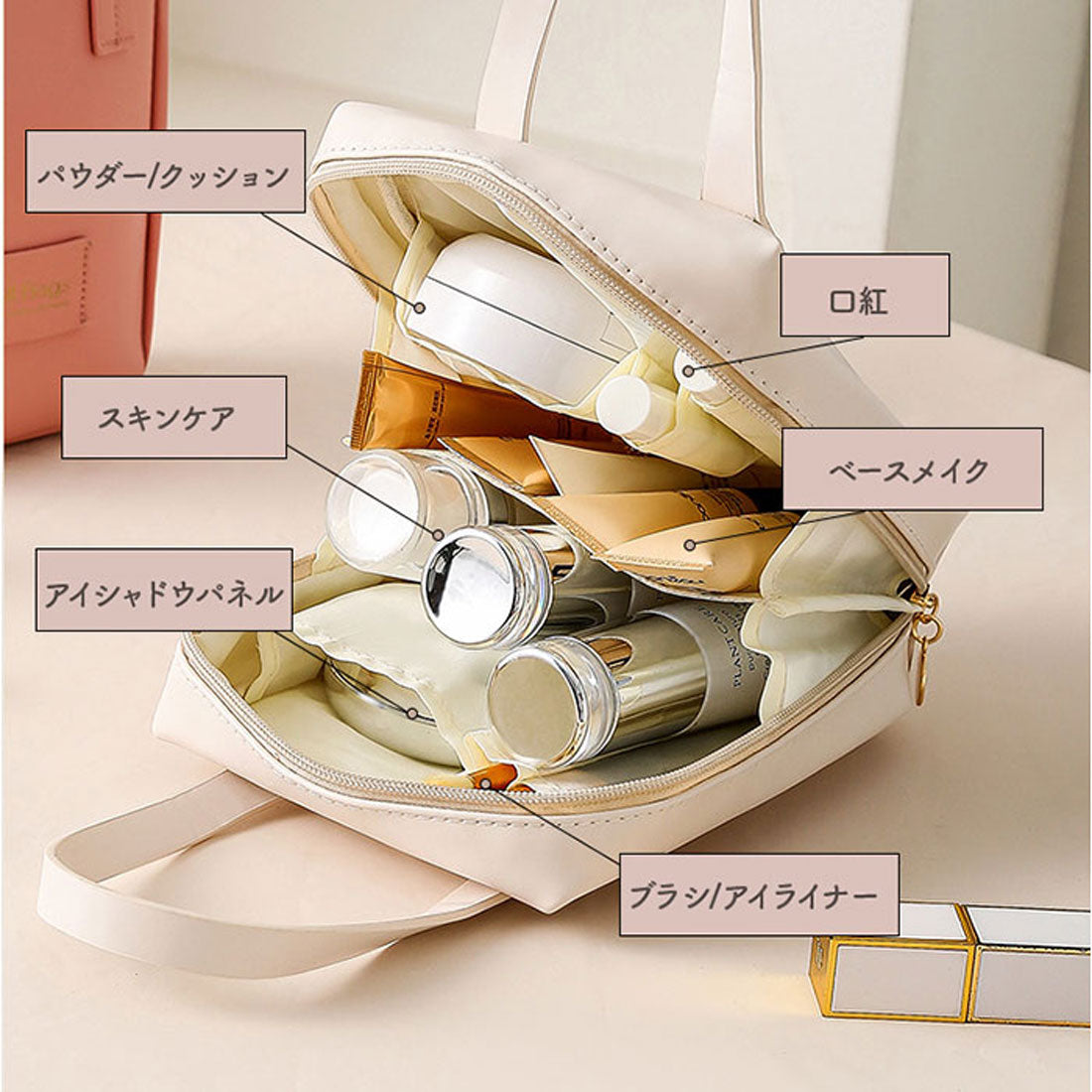 バックヤードファミリー BACKYARD FAMILY ポーチ 化粧ポーチ トラベルポーチ コンパクト 軽量 (ブラック) ブラック