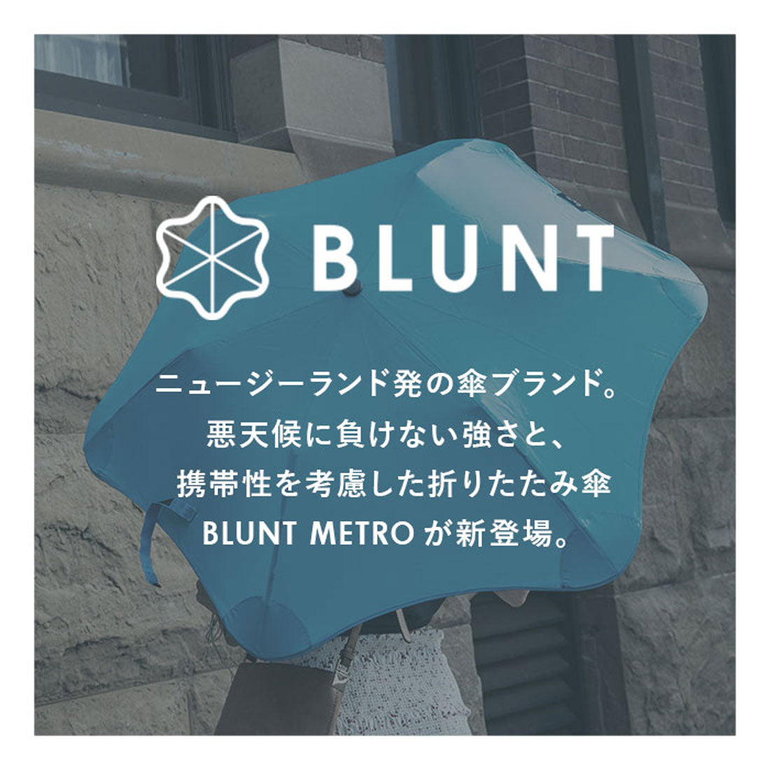 バックヤードファミリー BACKYARD FAMILY BLUNT METRO ブラント メトロ 折りたたみ傘 (オーシャンブルー) オーシャンブルー