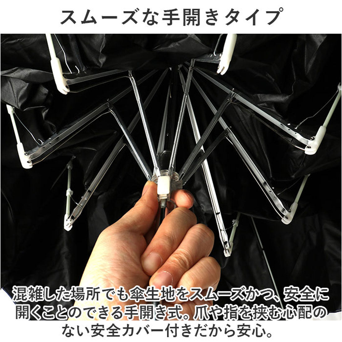 バックヤードファミリー BACKYARD FAMILY ATTAIN 60cm 雨晴兼用 折りたたみ傘 (紺) 紺