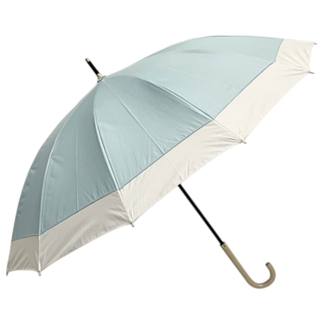 バックヤードファミリー BACKYARD FAMILY ATTAIN 晴雨兼用手開き 12本骨 長傘 55cm (ミント) ミント