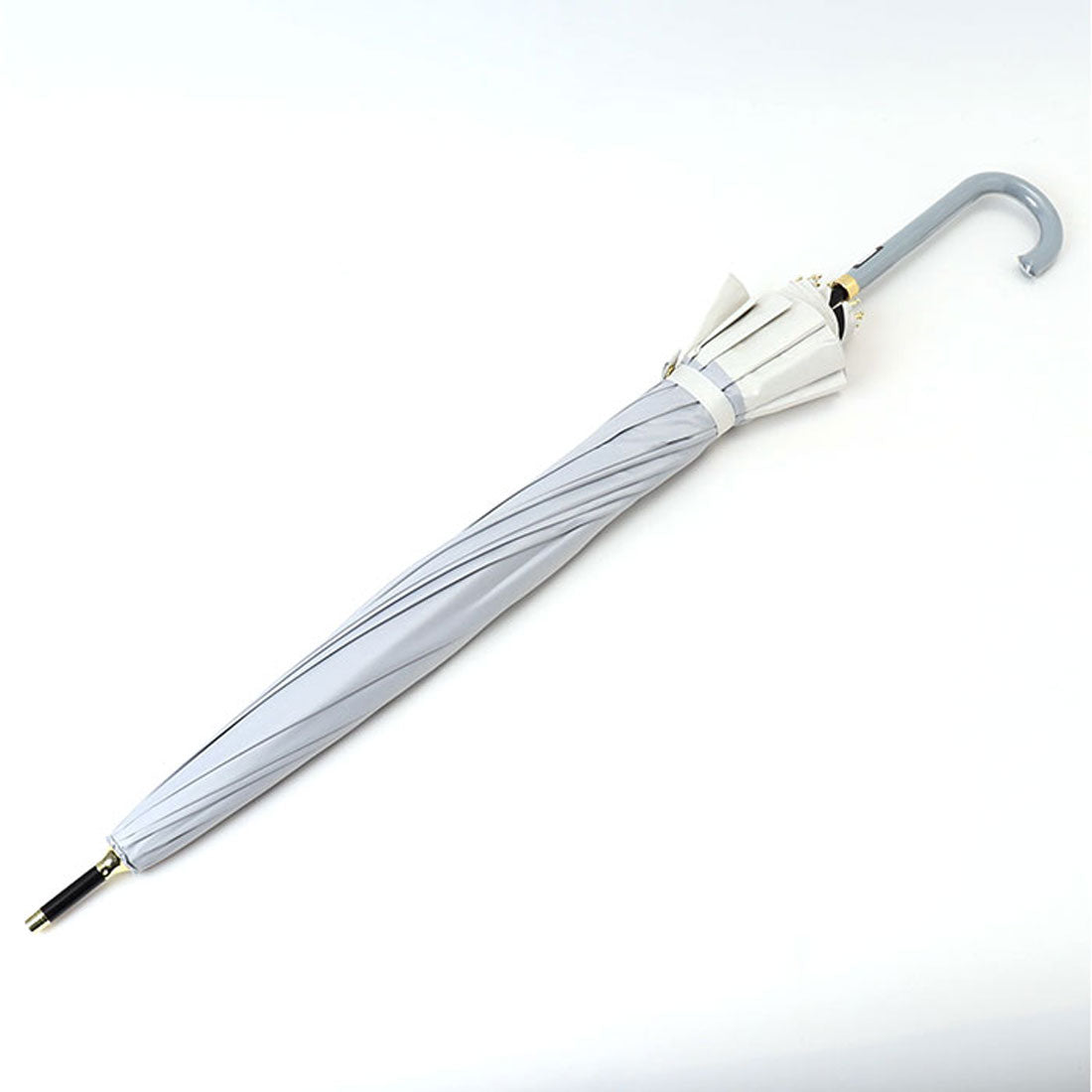 バックヤードファミリー BACKYARD FAMILY ATTAIN 晴雨兼用手開き 12本骨 長傘 55cm (ミント) ミント