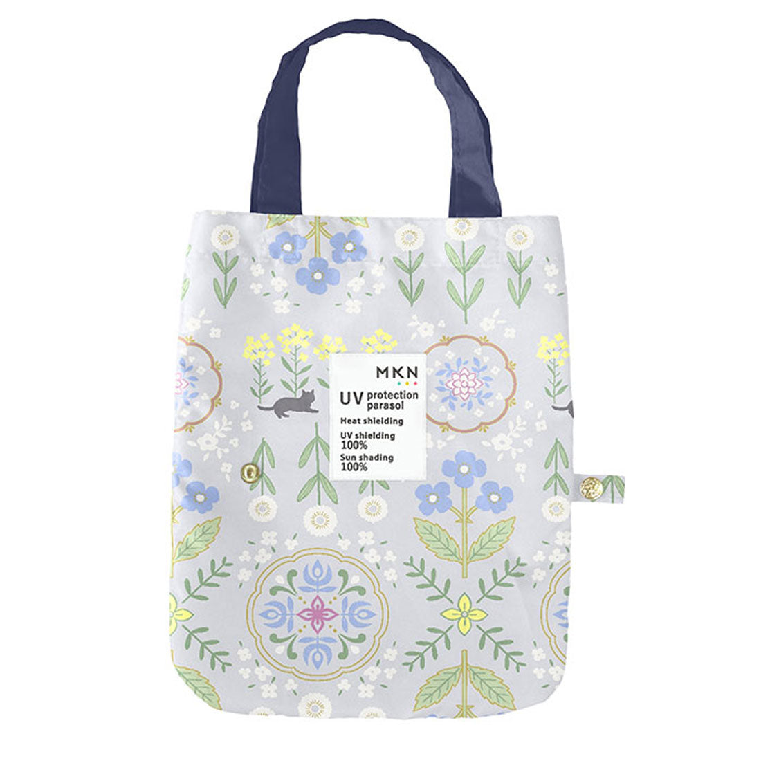 バックヤードファミリー BACKYARD FAMILY 黒コーティング軽量コンパクトミニ 50cm (花文様/文鳥) 花文様/文鳥