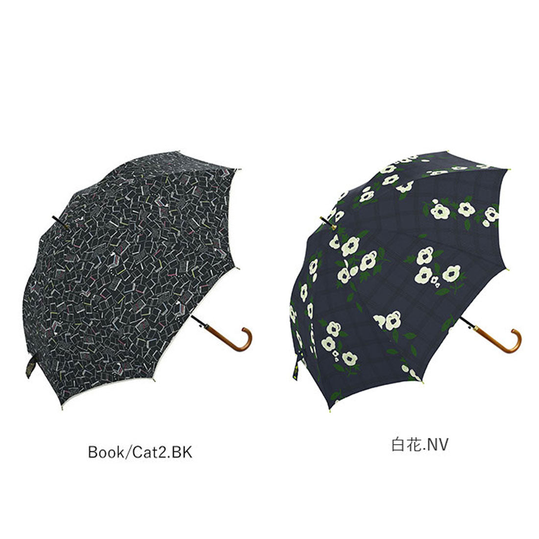 バックヤードファミリー BACKYARD FAMILY 60BJ 耐風 グラスファイバー ジャンプ傘 60cm (小花と猫/オフホワイト) 小花と猫/オフホワイト