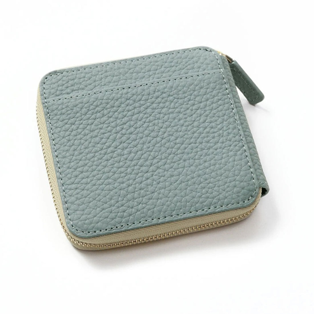 バックヤードファミリー BACKYARD FAMILY Blanc Pomme ブランポム スキミング防止本革2つ折りラウンド財布 (ブルー) ブルー