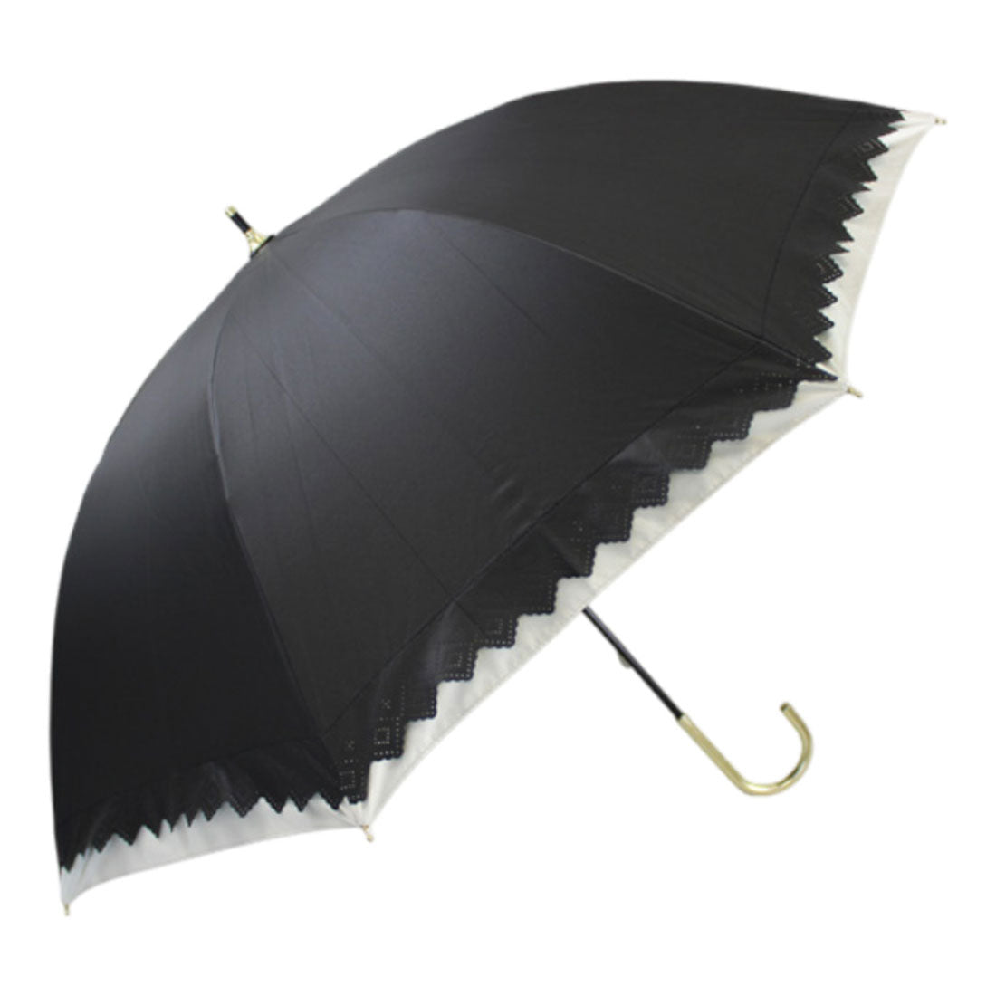 バックヤードファミリー BACKYARD FAMILY ATTAIN 晴雨兼用手開き 長傘 50cm (6710ブラック) 6710ブラック