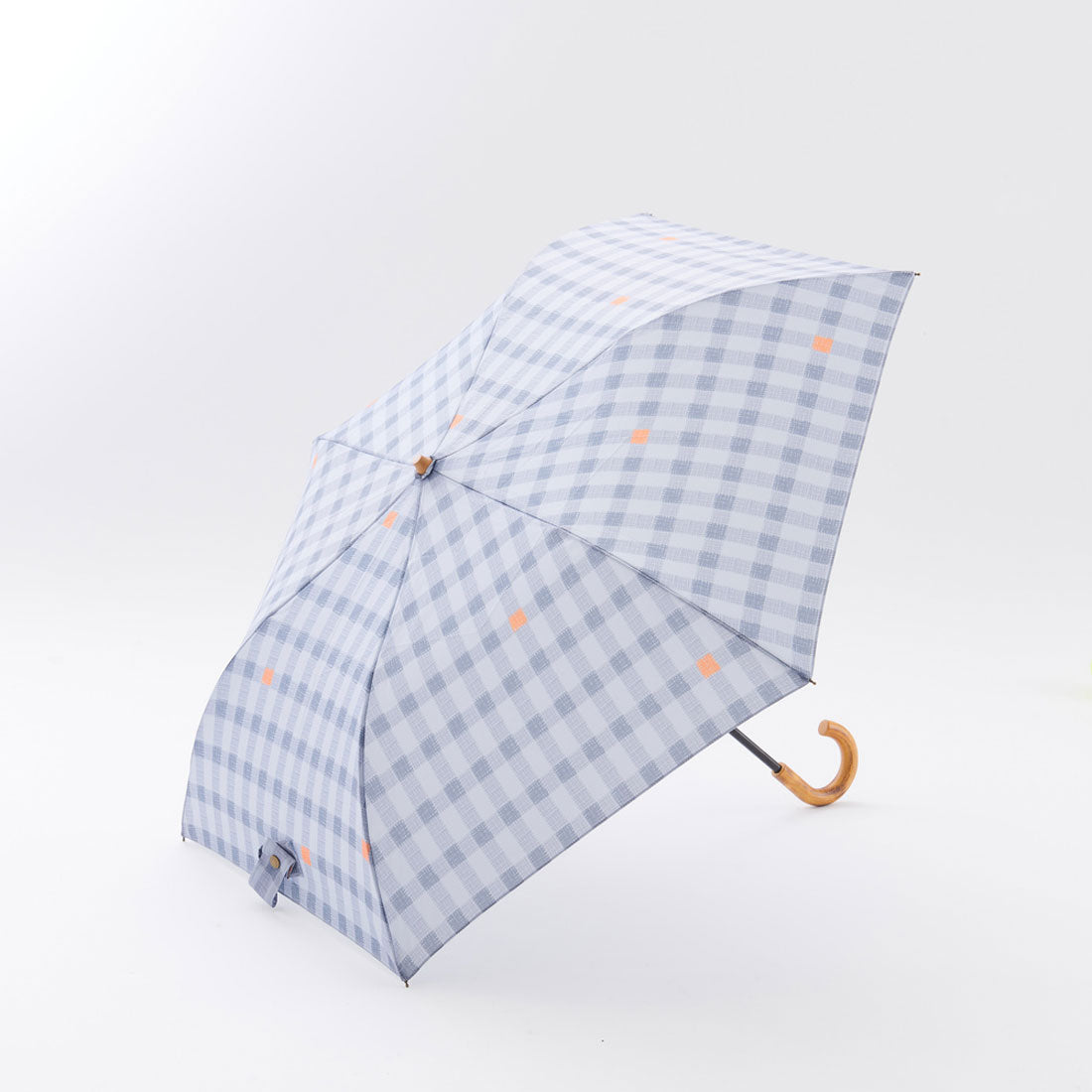 バックヤードファミリー BACKYARD FAMILY 392plus m umbrella middle mini 折り畳み傘 50cm (ギンガムグレー) ギンガムグレー