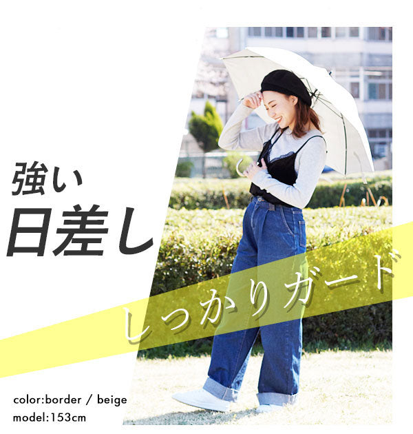 ノーブランド No Brand 晴雨兼用 シルバーコーティング 長傘