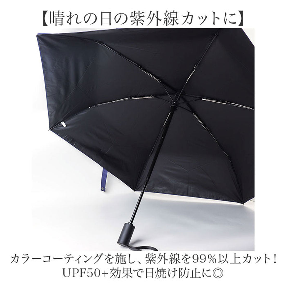 バックヤードファミリー BACKYARD FAMILY UV 自動開閉 折りたたみ傘 58cm (アイボリー) アイボリー