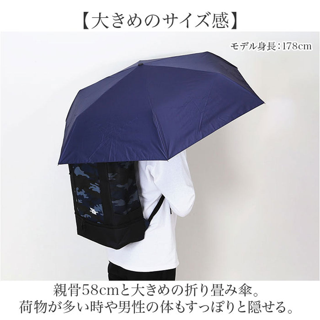 バックヤードファミリー BACKYARD FAMILY UV 自動開閉 折りたたみ傘 58cm (アイボリー) アイボリー