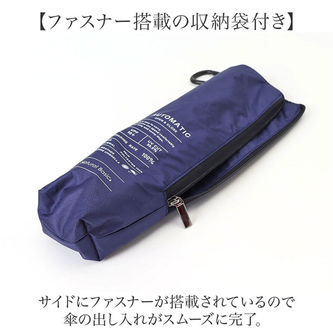 バックヤードファミリー BACKYARD FAMILY UV 自動開閉 折りたたみ傘 58cm (アイボリー) アイボリー