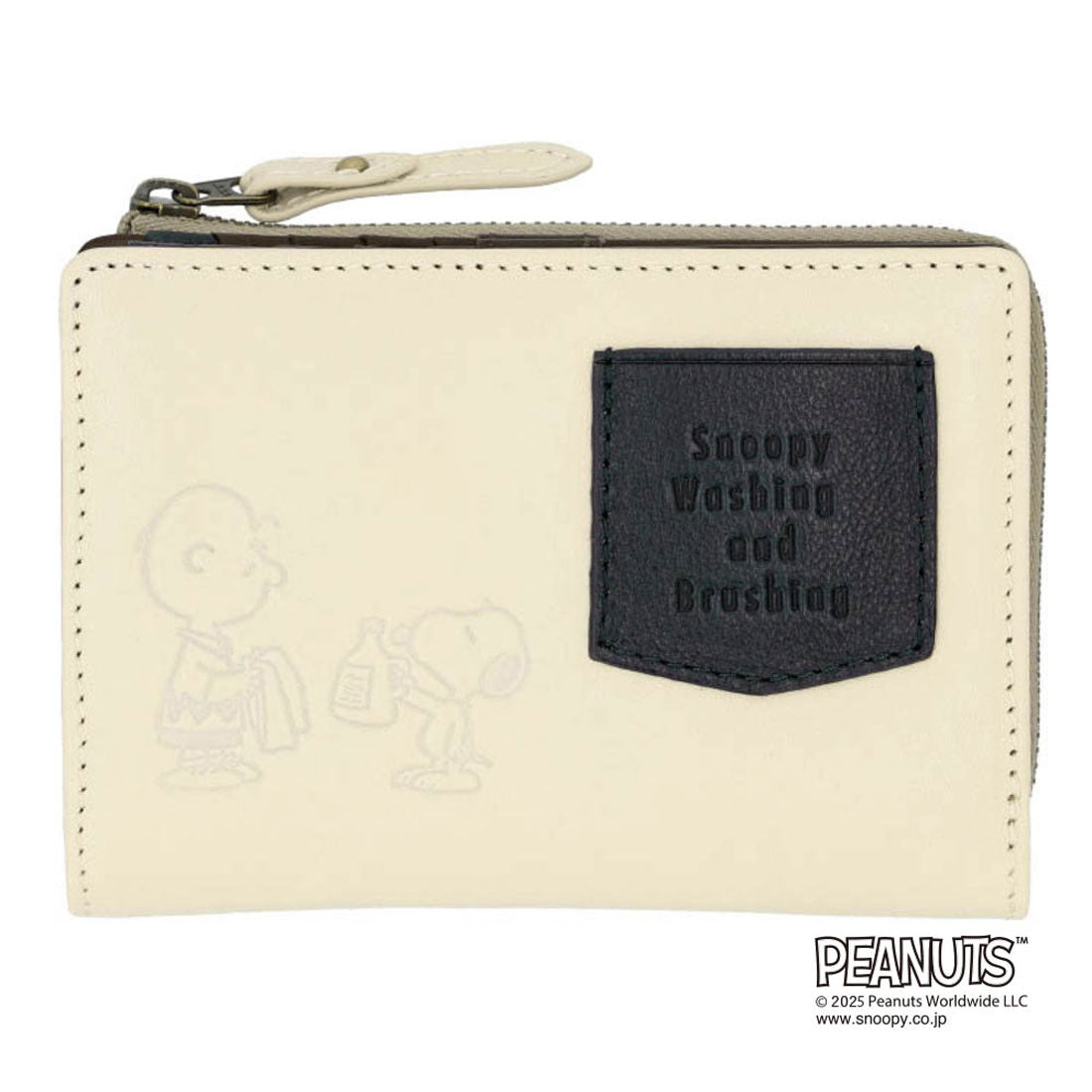 バックヤードファミリー BACKYARD FAMILY PEANUTS Washing 二つ折り財布 (IVORY) IVORY