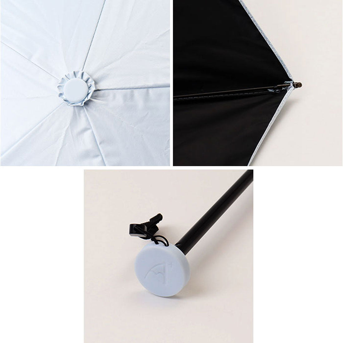 バックヤードファミリー BACKYARD FAMILY UV Air+ 折りたたみ傘 50cm (ライトグレー) ライトグレー