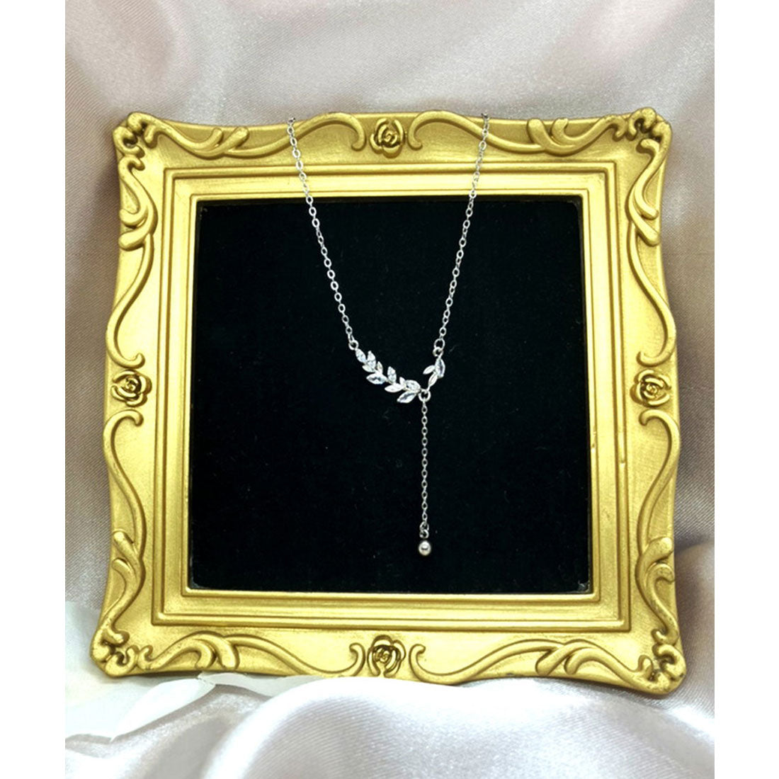 バックヤードファミリー BACKYARD FAMILY Diamond Hearts リーフネックレス (シルバー系その他) シルバー系その他