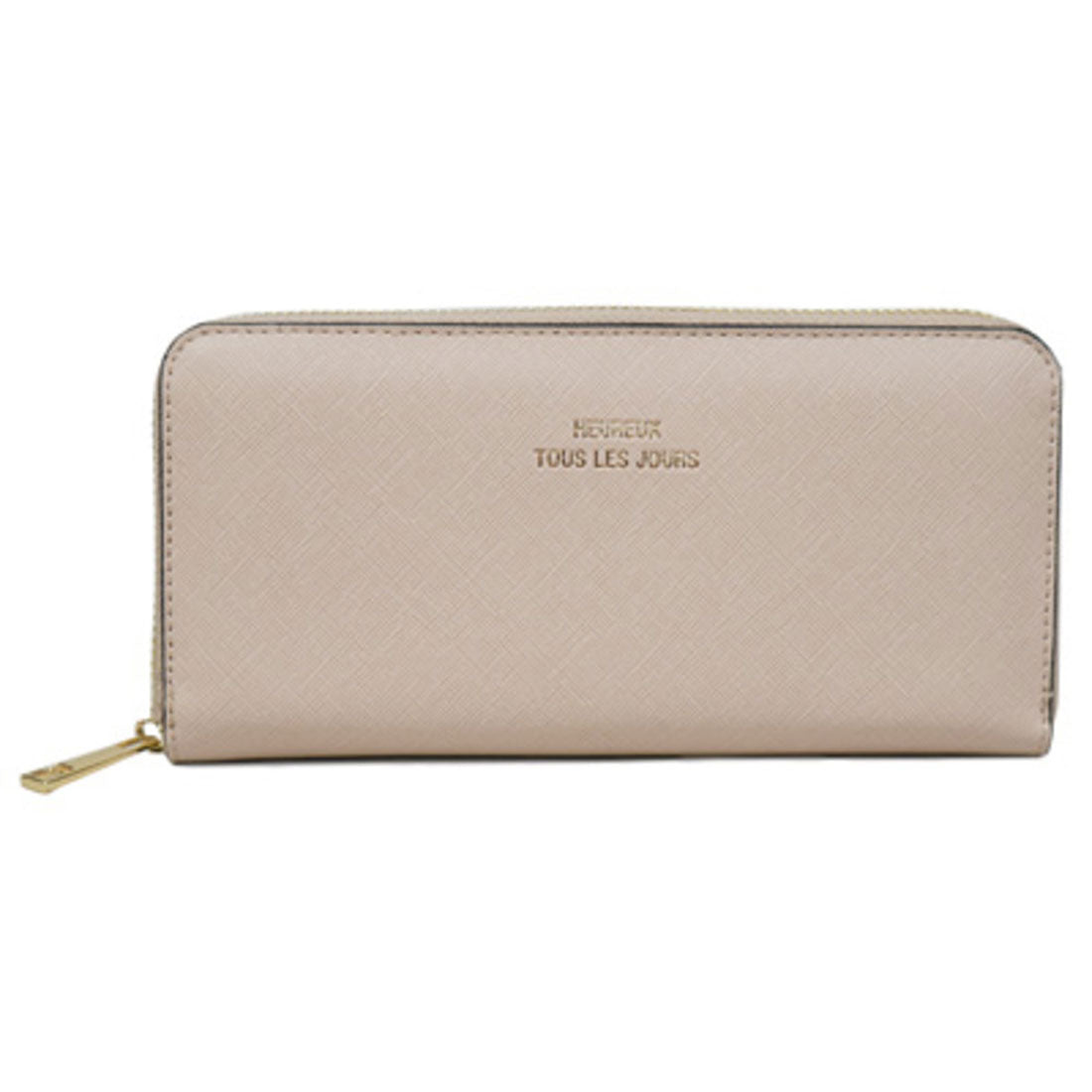 バックヤードファミリー BACKYARD FAMILY 角シボロングラウンド財布 (ピンクベージュ) ピンクベージュ