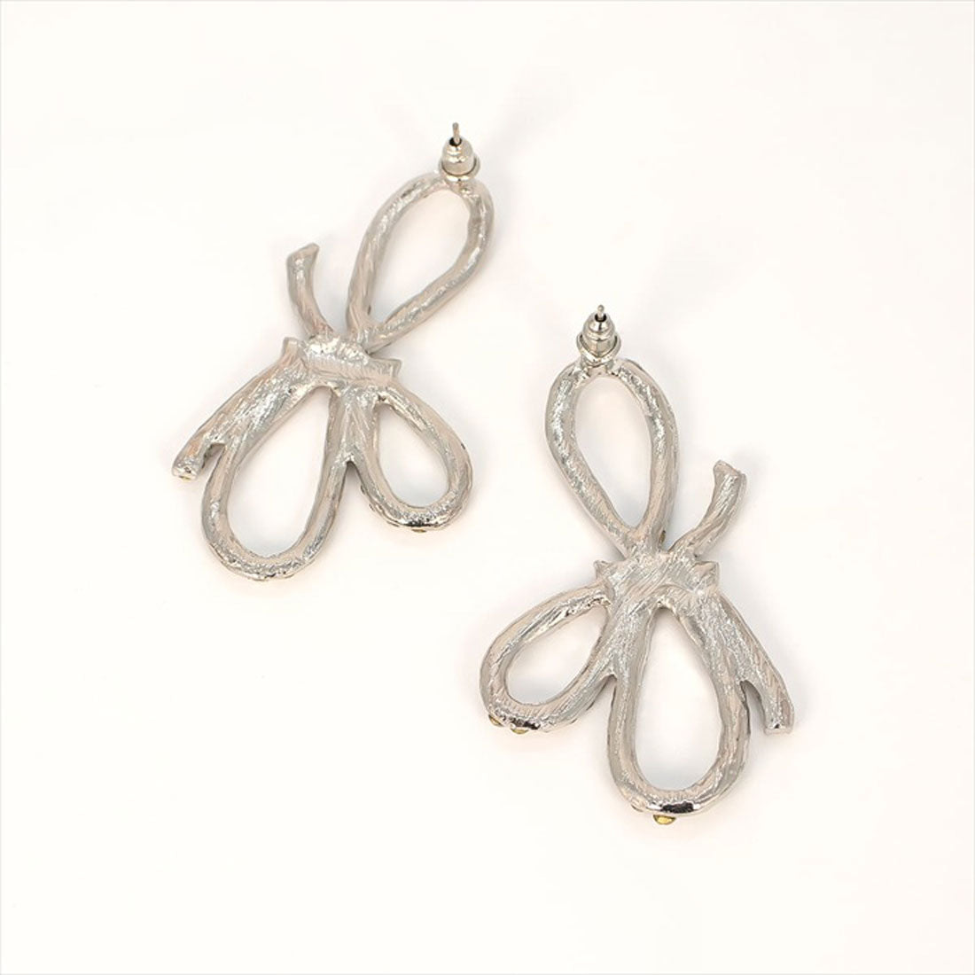 バックヤードファミリー BACKYARD FAMILY Ribbon Long ピアス (シルバー) シルバー