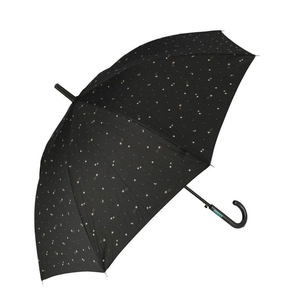 ノーブランド No Brand amusant sous la pluie 60cm 耐風長傘 10mm,17110.スターダスト_ブラック