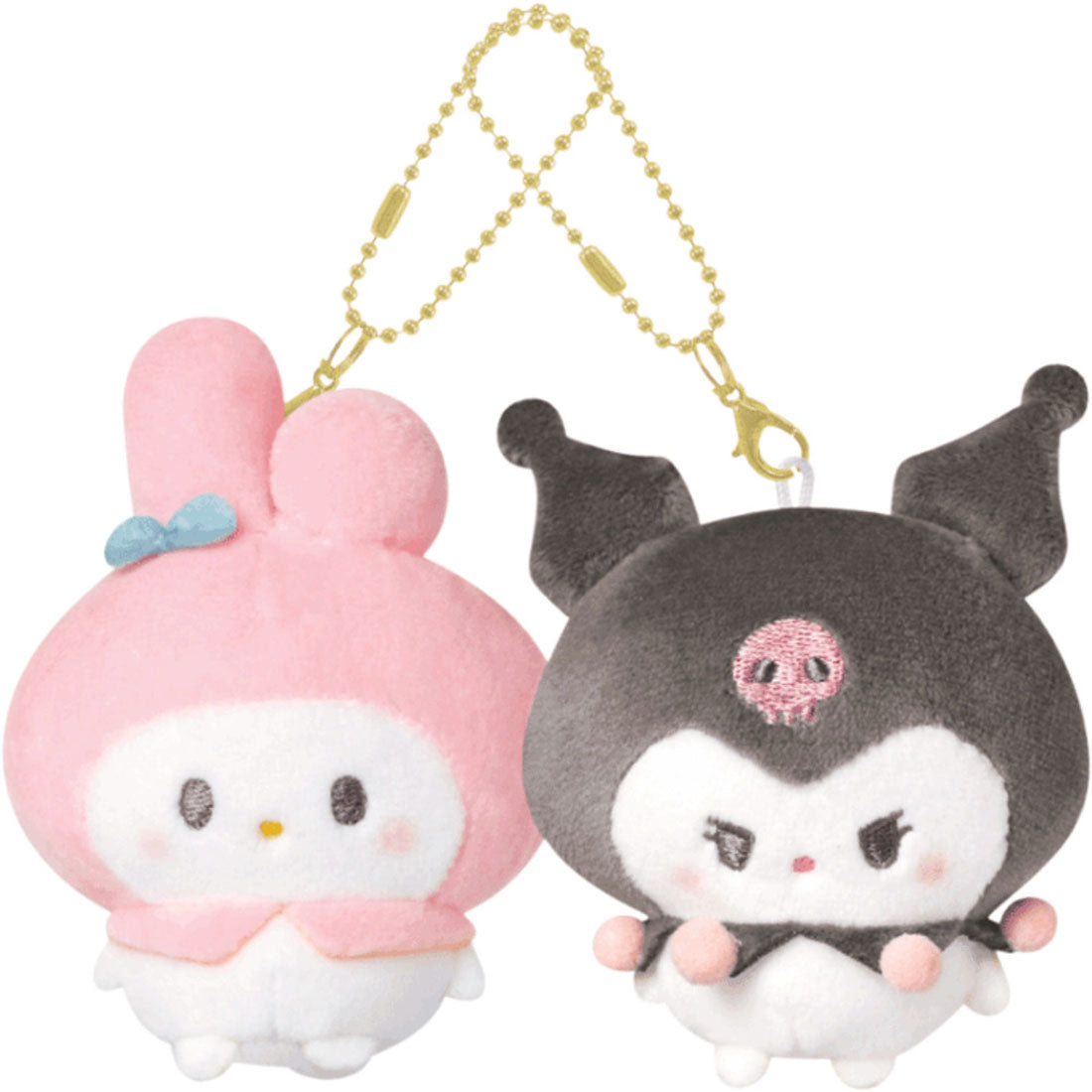 バックヤードファミリー BACKYARD FAMILY ニコぬいキーホルダー キャラクター (まるもっちマイメロディ&クロミ) まるもっちマイメロディ&クロミ