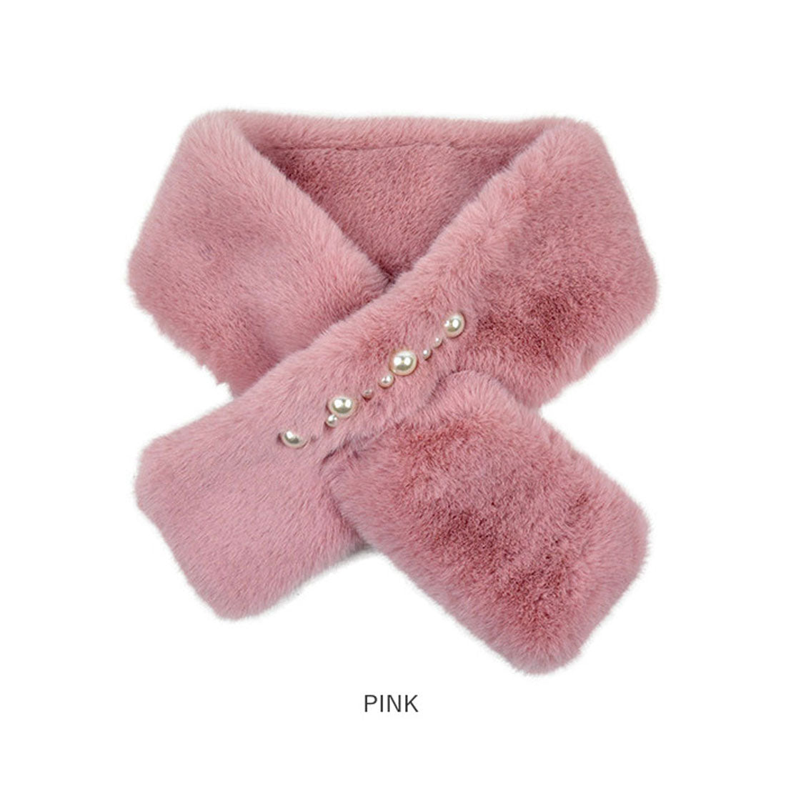 バックヤードファミリー BACKYARD FAMILY ファー ティペット パール付 (PINK) PINK