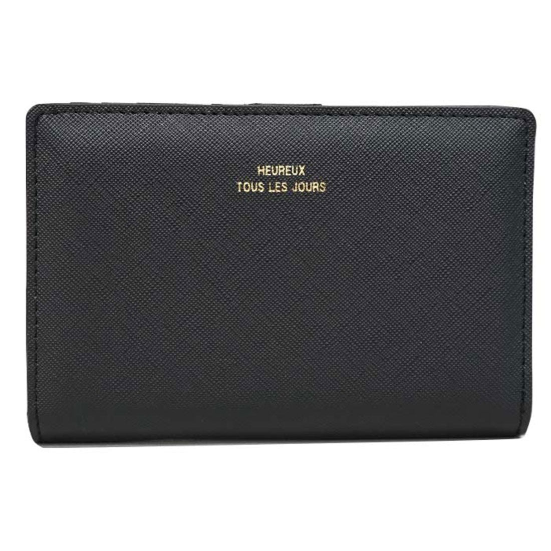 バックヤードファミリー BACKYARD FAMILY 角シボミドルL型ファスナー財布 (ブラック) ブラック