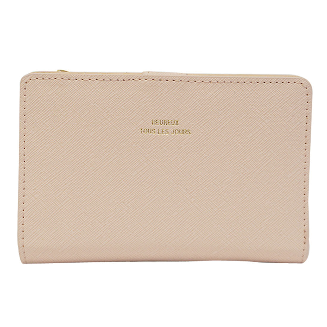 バックヤードファミリー BACKYARD FAMILY 角シボミドルL型ファスナー財布 (ピンクベージュ) ピンクベージュ