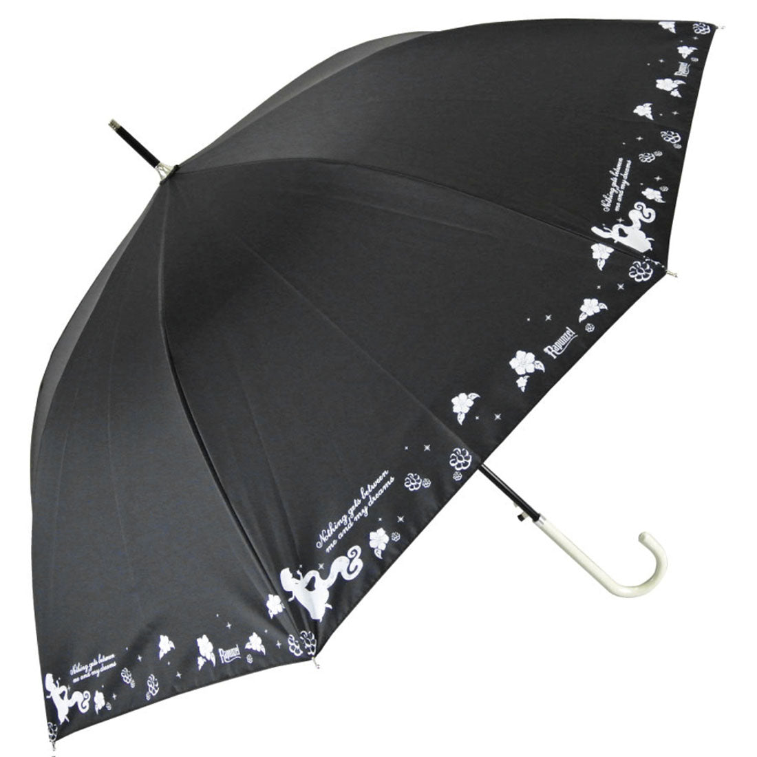 バックヤードファミリー BACKYARD FAMILY 傘 レディース ブランド 長傘 晴雨兼用,ラプンツェル黒