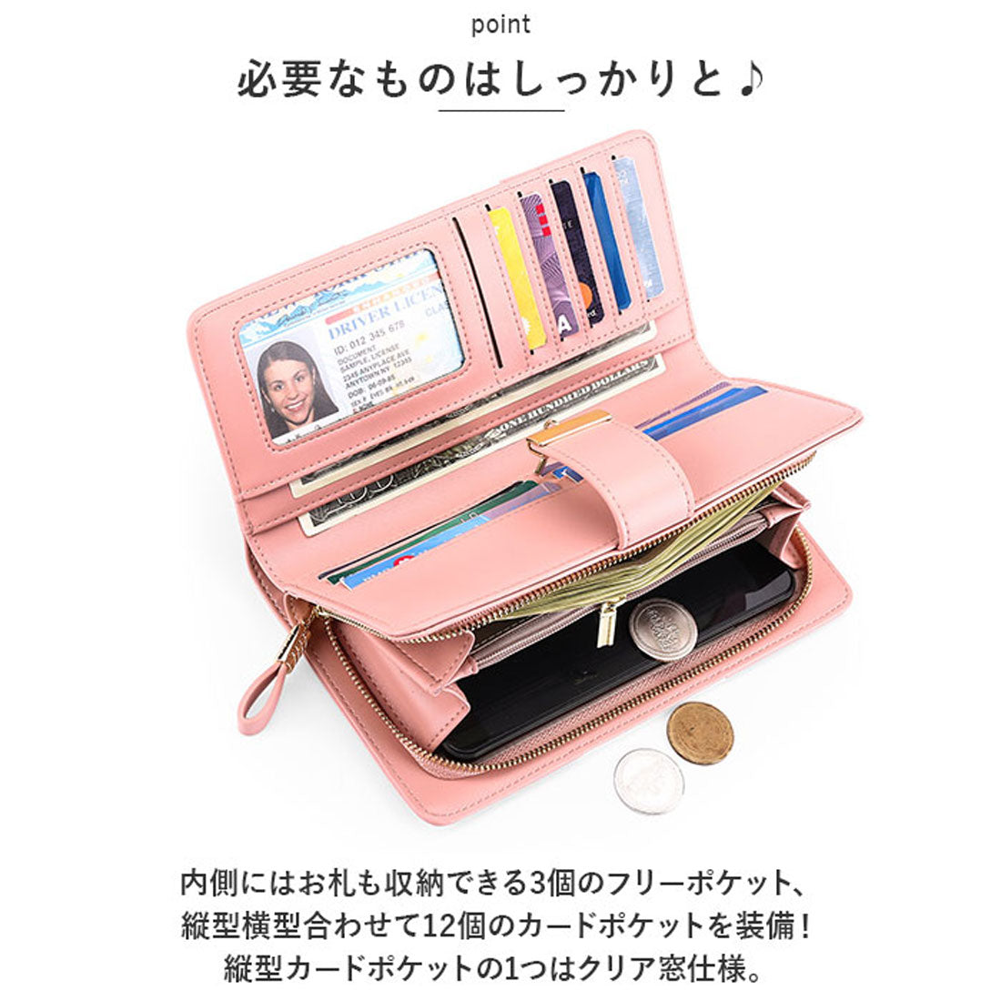 バックヤードファミリー BACKYARD FAMILY 財布 レディース 長財布 (ライトピンク) ライトピンク