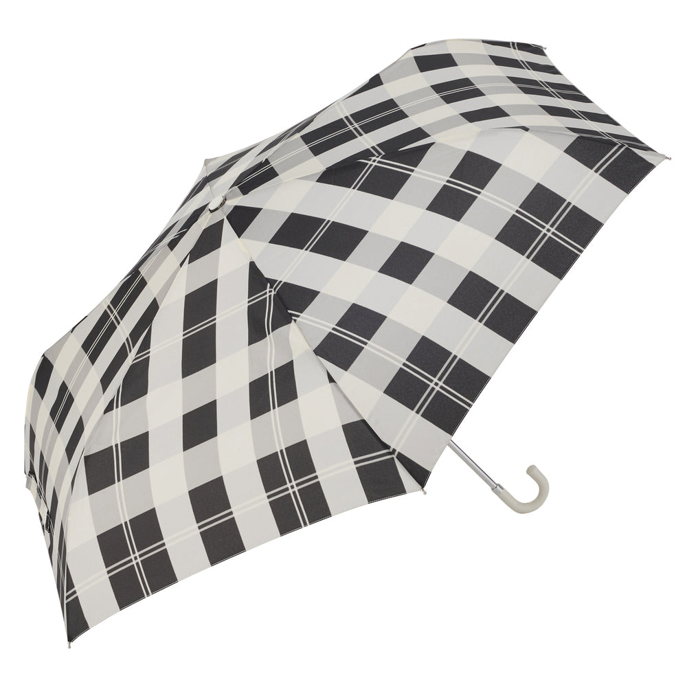 バックヤードファミリー BACKYARD FAMILY amusant sous la pluie 耐風折りたたみ傘 55cm (ビッグチェックブラック) ビッグチェックブラック