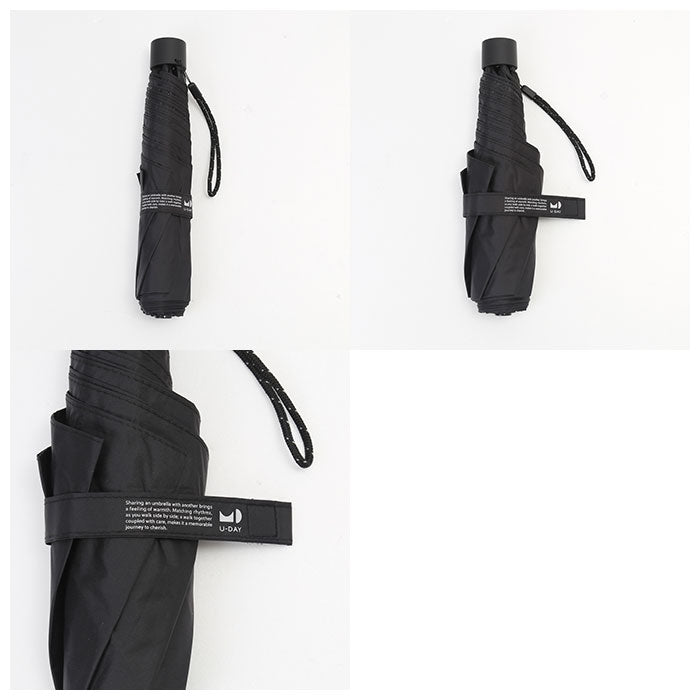 バックヤードファミリー BACKYARD FAMILY UーDAY オールウェザーライト プレーンカラーミニ 折りたたみ傘 (アイボリー) アイボリー