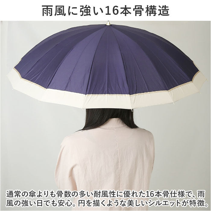 バックヤードファミリー BACKYARD FAMILY ワールドパーティー W.P.C 16本骨 長傘 (ソリッドBGY) ソリッドBGY