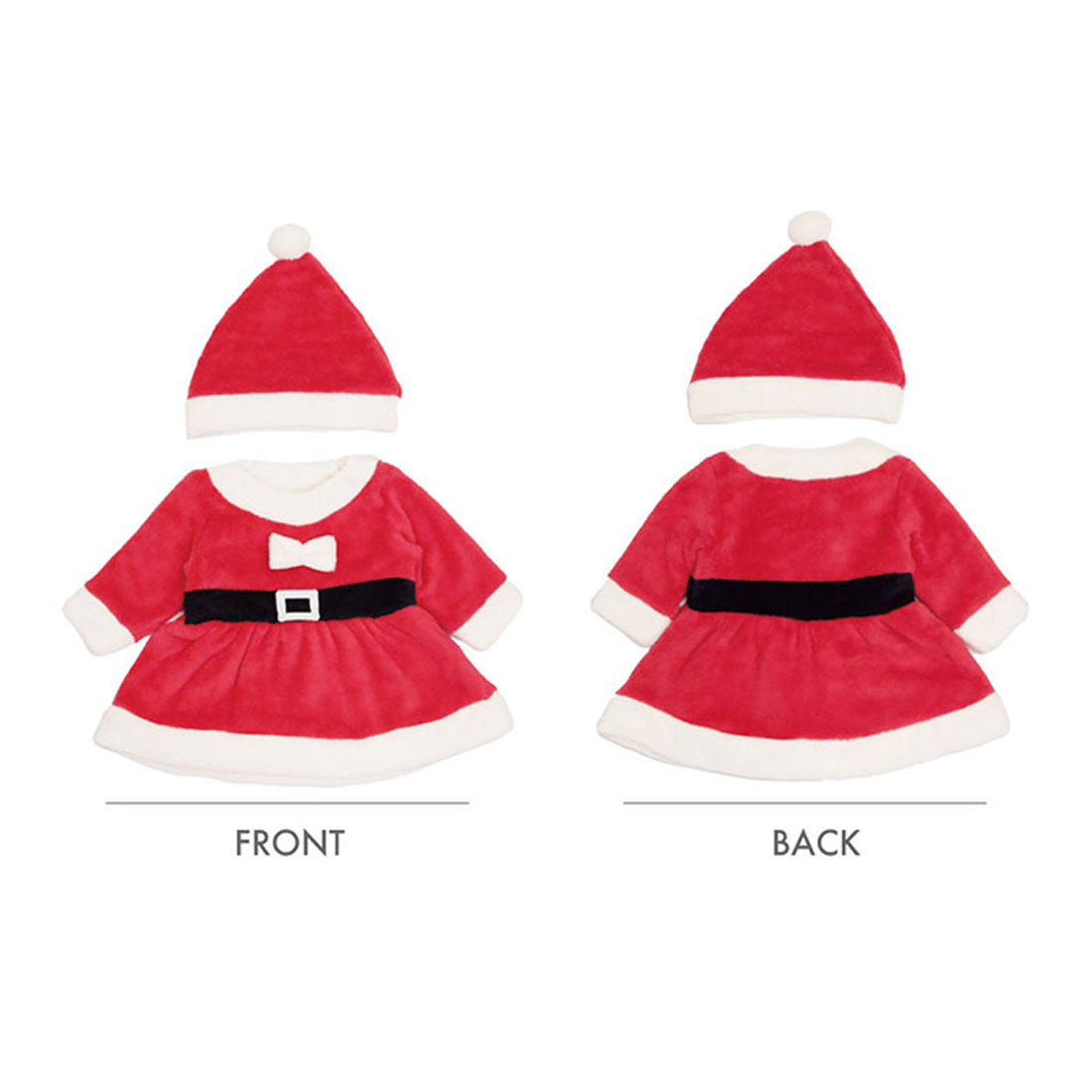バックヤードファミリー BACKYARD FAMILY 【Aenak】サンタワンピース 女の子 ボア (レッド) レッド