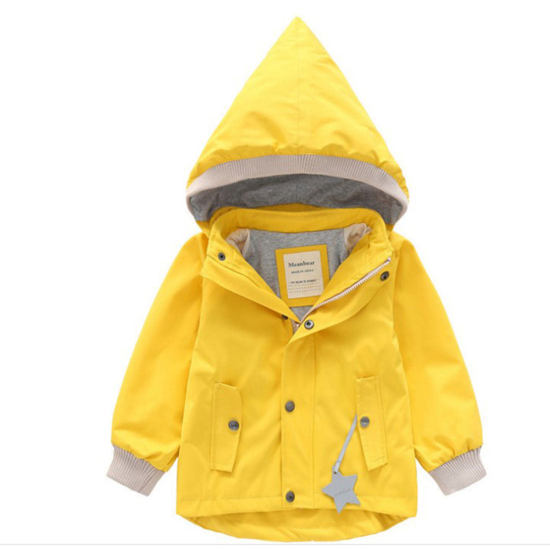 BACKYARD FAMILY Children's Water-Repellent Windproof Coat Meanbear